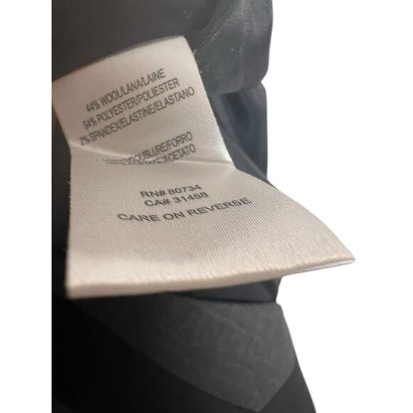 BCBGMaxAzria Gray Wool Black Chevron Paneled Knee Length Pencil Skirt Size 12 - Picture 9 of 10